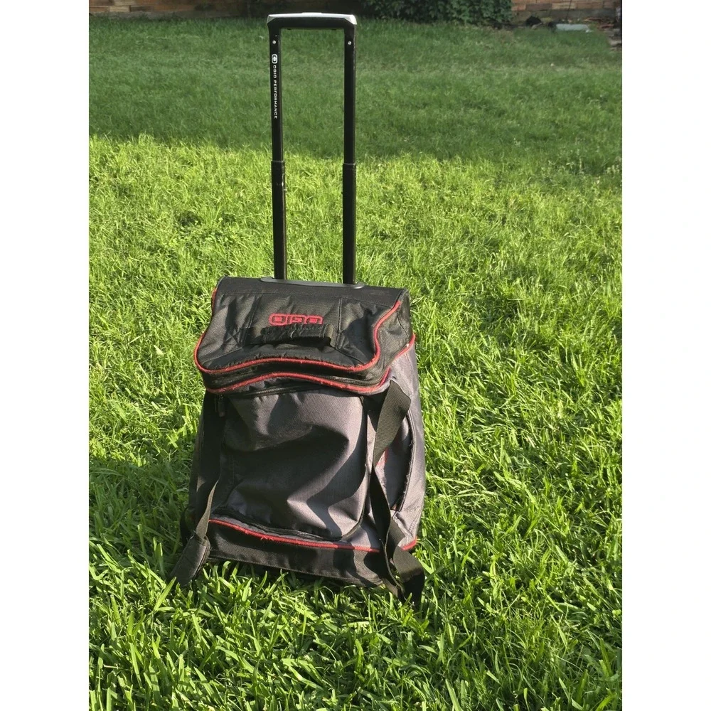 Ogio Rolling Travel Duffel Bag Black Maverick Carry On Luggage Wheels Layover l